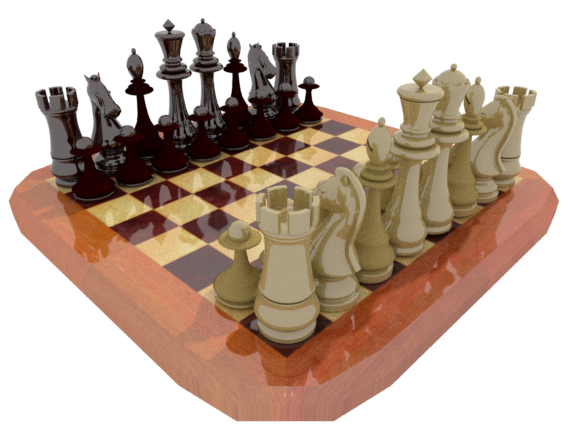 chessboard 3d sketchfab